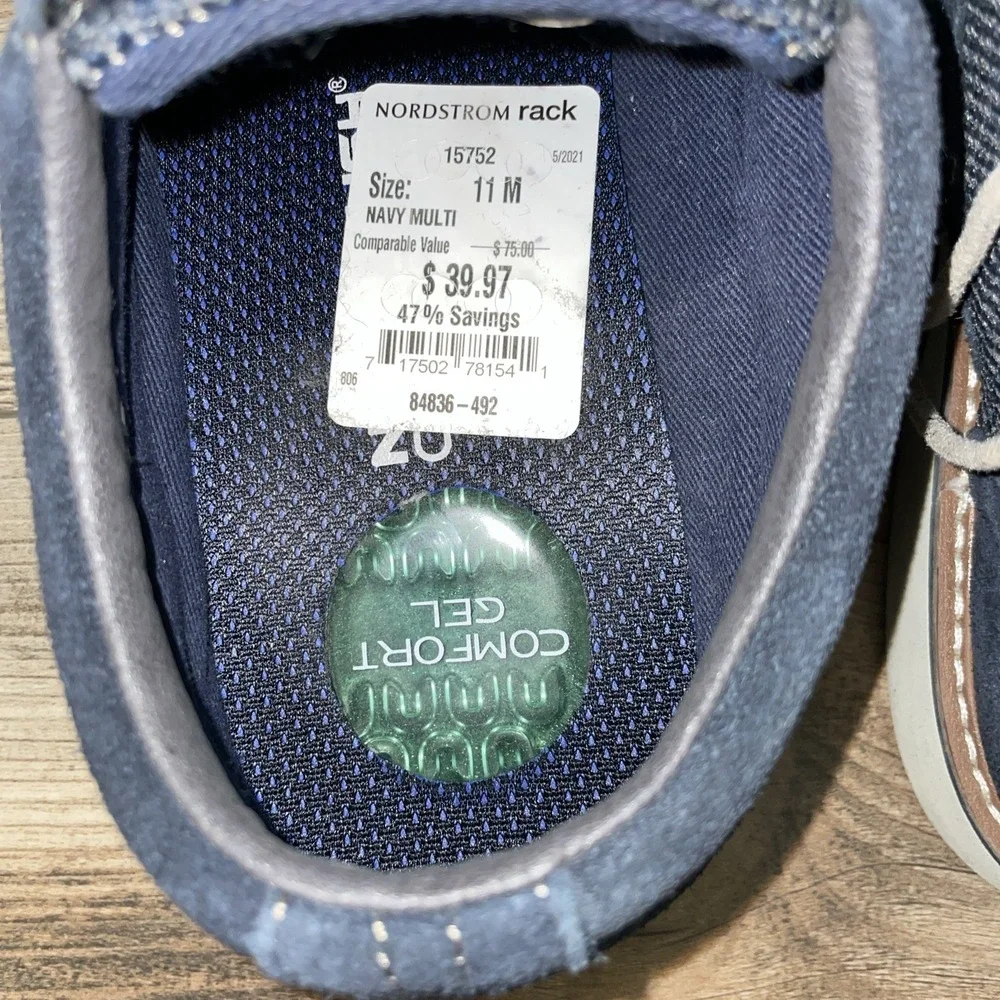 Nunn Bush Barklay Wingtip Oxford Men's Oxford-Size 11M—Navy‎ Multi